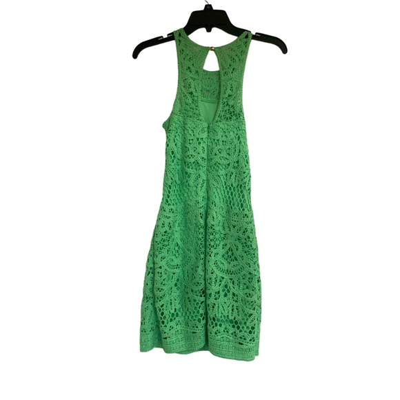 Lilly Pulitzer Jamie Above the Knee Crochet Line Green Women's Size XS - Picture 4 of 11